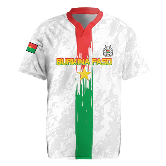 Custom Burkina Faso Football Grunge Style Rugby Jersey