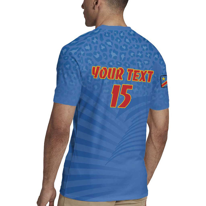 Custom Dr Congo Football Come On Les Léopards Rugby Jersey