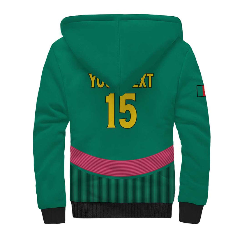 Custom Cameroon Football Waka Waka - This Time For Africa Sherpa Hoodie