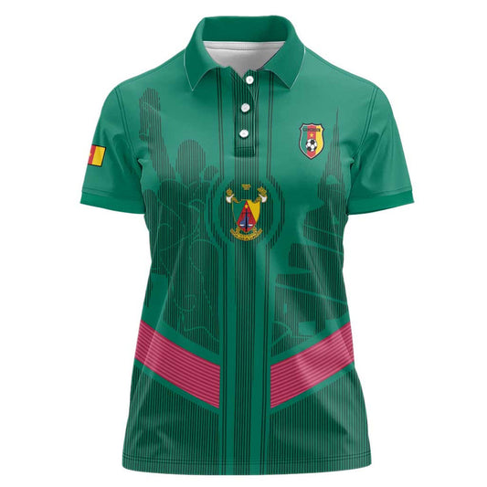 Custom Cameroon Football Waka Waka - This Time For Africa Women Polo Shirt