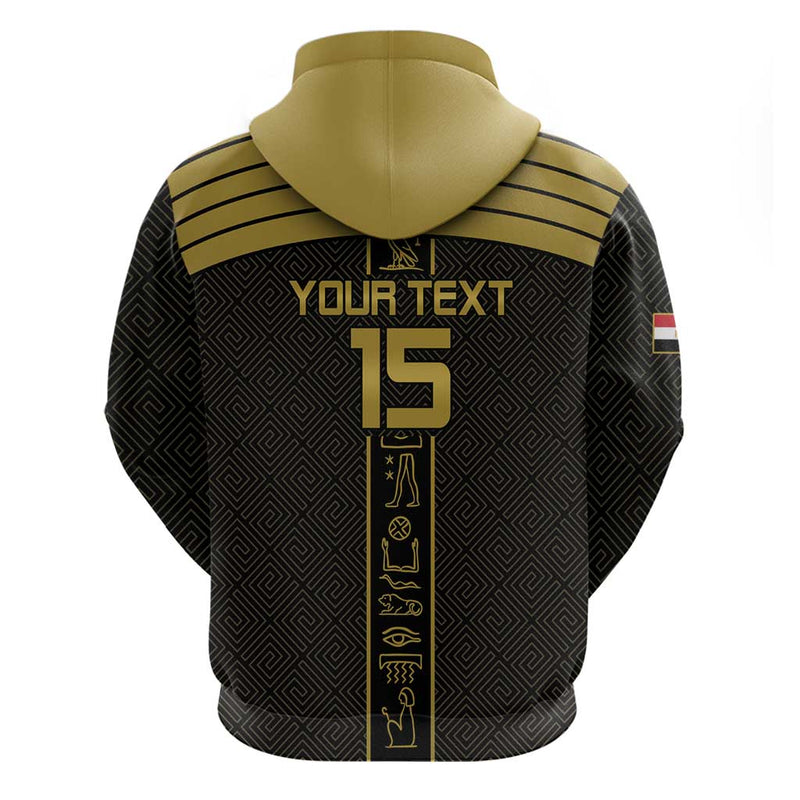 Custom Egypt Football Yalla Yalla Pharaohs - Black Ver Hoodie