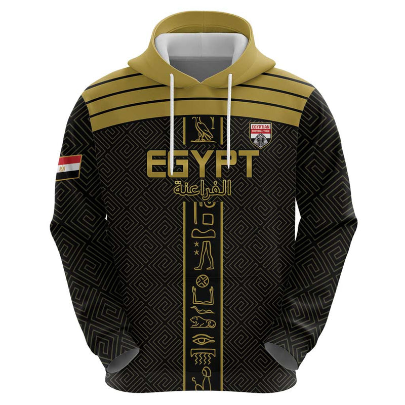 Custom Egypt Football Yalla Yalla Pharaohs - Black Ver Hoodie