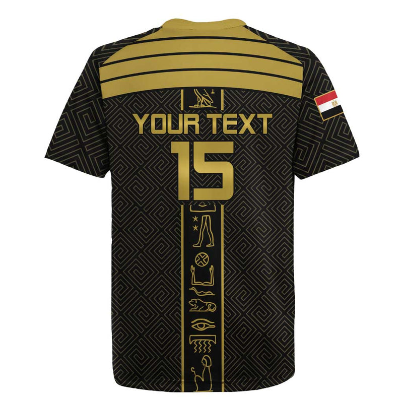 Custom Egypt Football Yalla Yalla Pharaohs - Black Ver Rugby Jersey