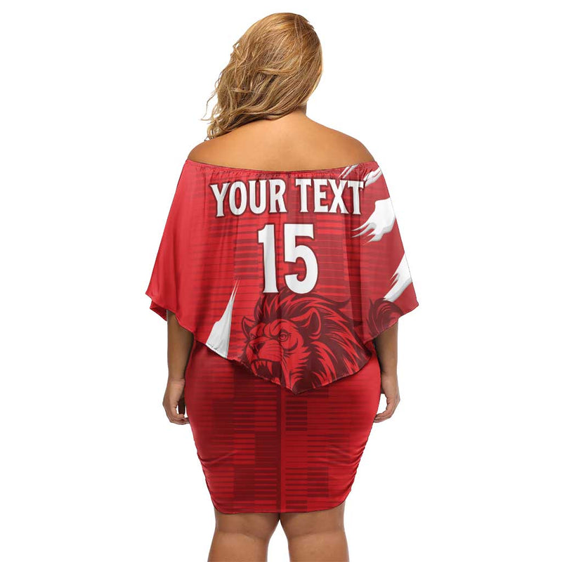Custom Libya Football Forza Libya Off Shoulder Short Dress