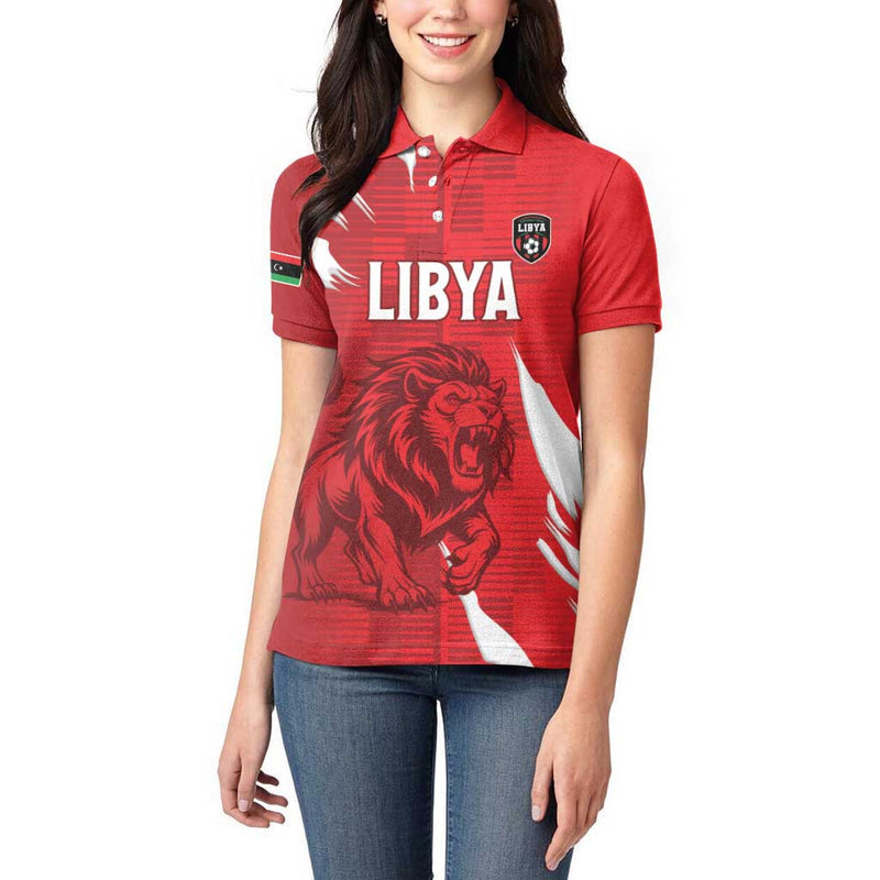 Custom Libya Football Forza Libya Women Polo Shirt