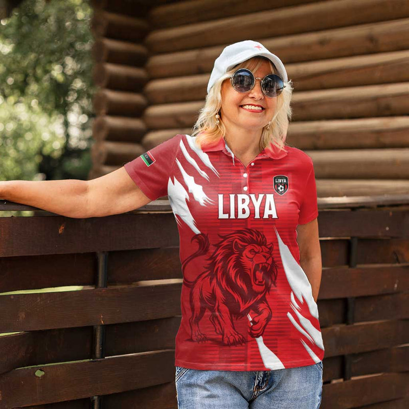 Custom Libya Football Forza Libya Women Polo Shirt