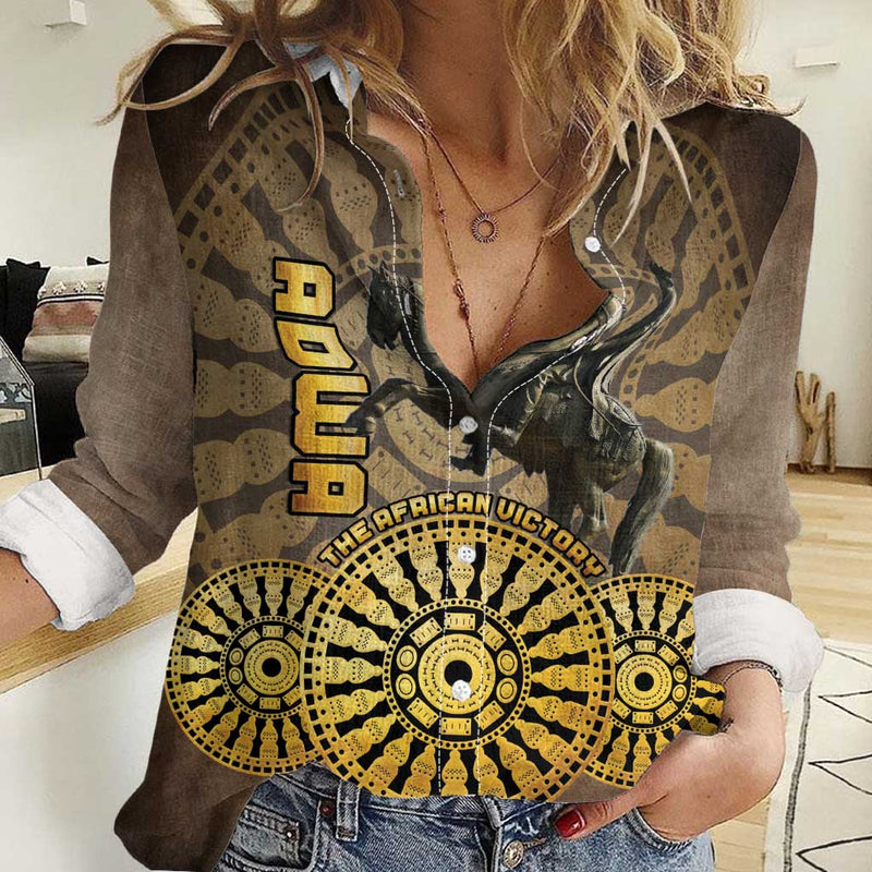 Adwa Victory of Ethiopia African Victory In The Age Of Empire Women Casual Shirt