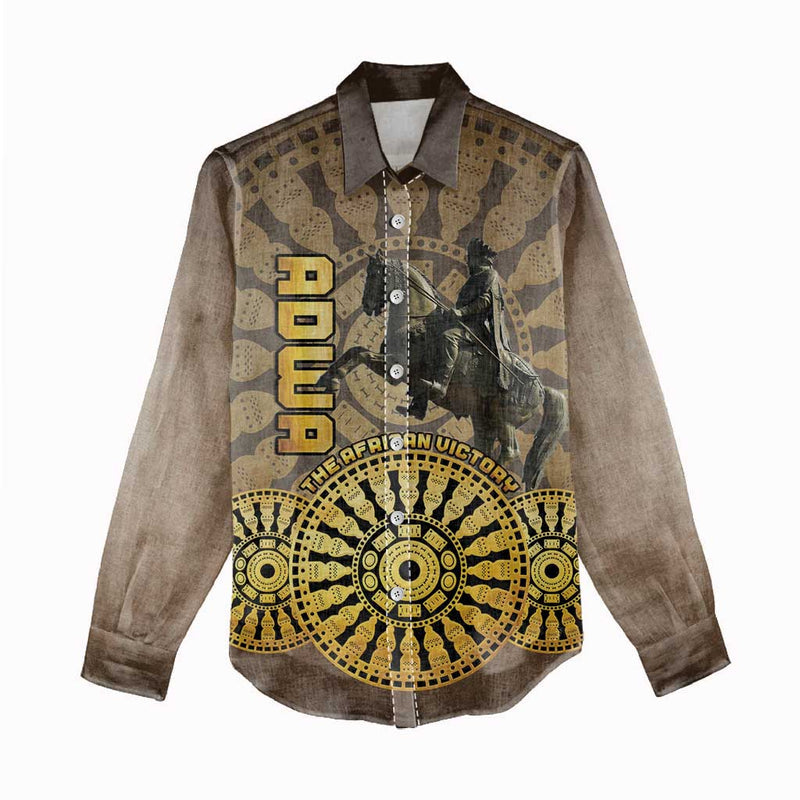 Adwa Victory of Ethiopia African Victory In The Age Of Empire Women Casual Shirt
