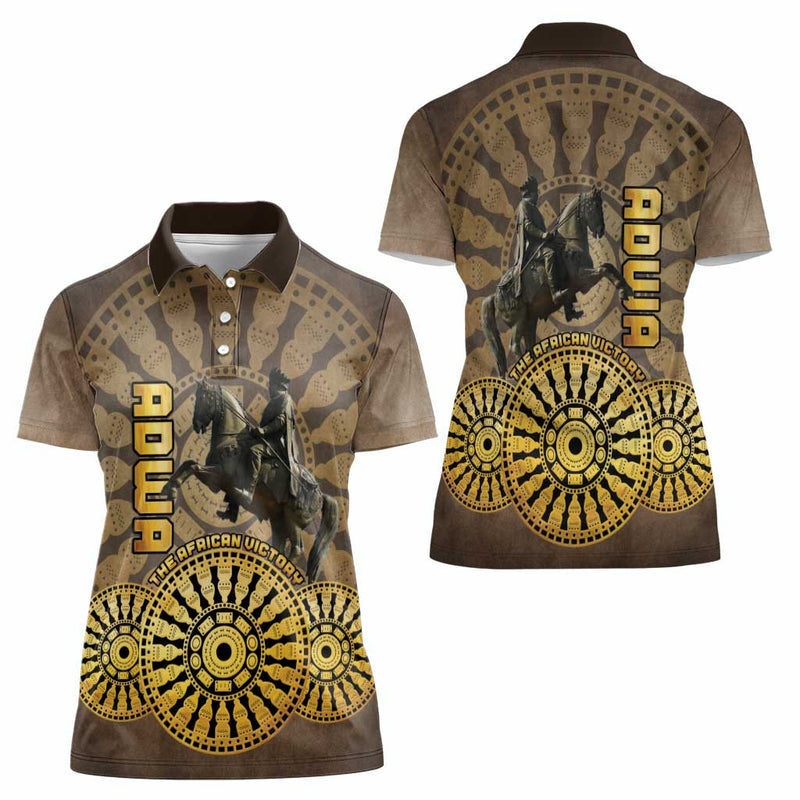 Adwa Victory of Ethiopia African Victory In The Age Of Empire Women Polo Shirt
