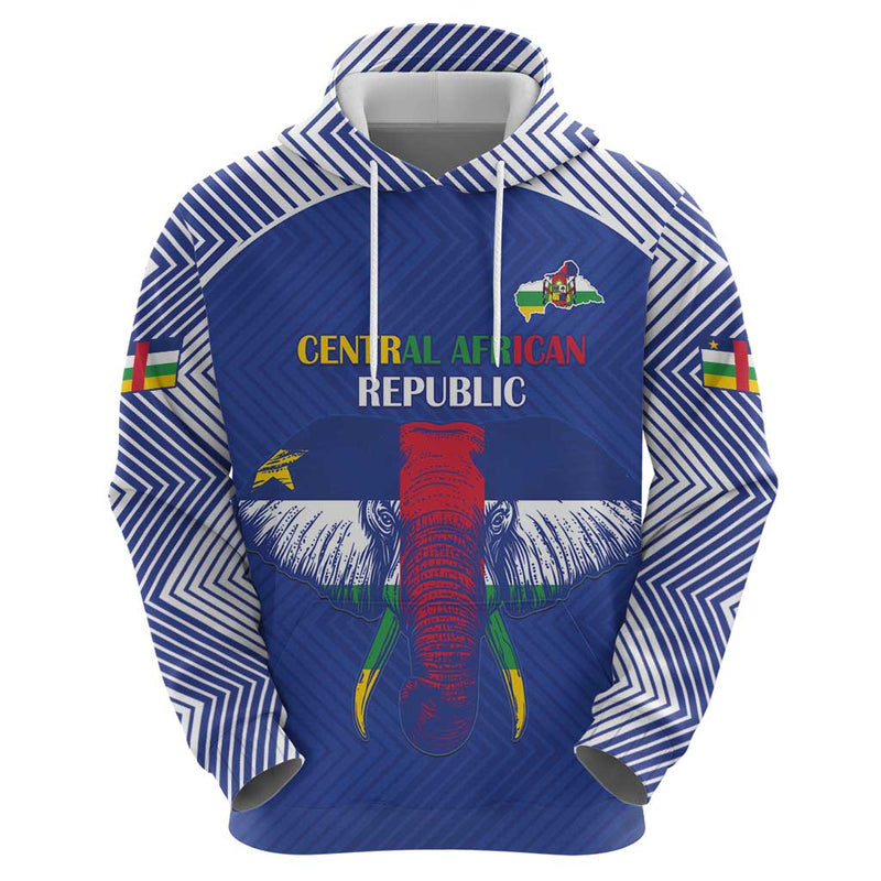 Custom Central African Republic Football Hoodie Go Champions