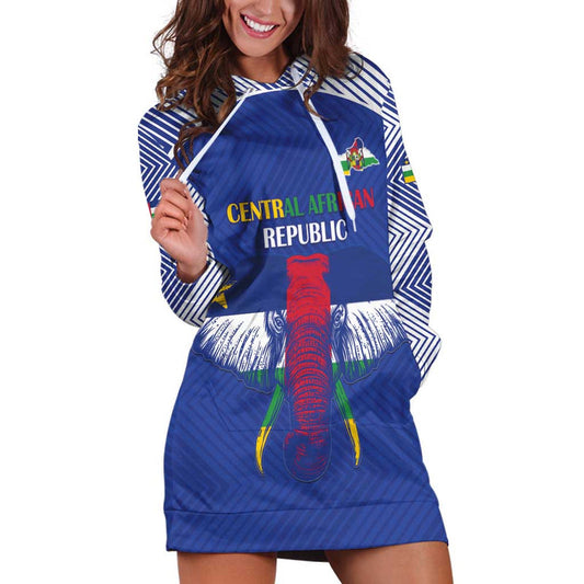 Custom Central African Republic Football Go Champions Hoodie Dress
