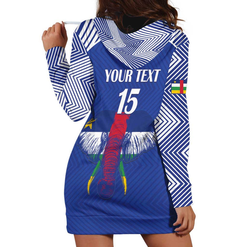 Custom Central African Republic Football Go Champions Hoodie Dress