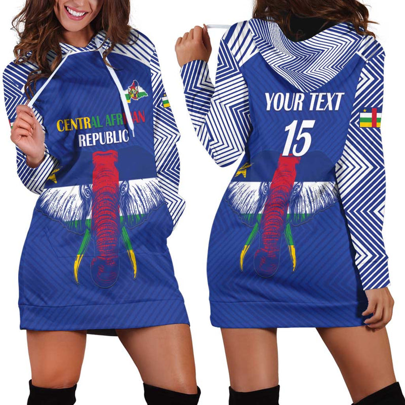 Custom Central African Republic Football Go Champions Hoodie Dress