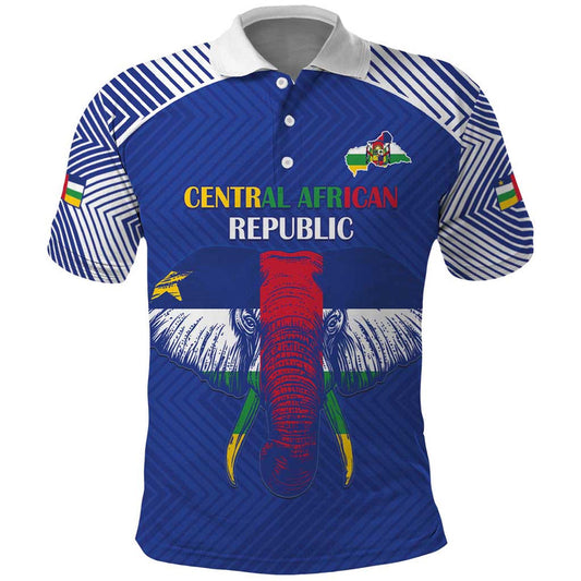 Custom Central African Republic Football Polo Shirt Go Champions