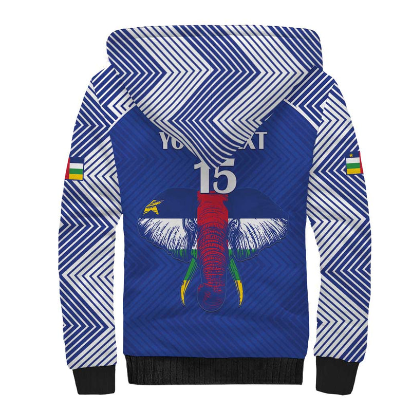 Custom Central African Republic Football Sherpa Hoodie Go Champions