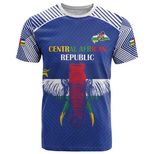 Custom Central African Republic Football T Shirt Go Champions