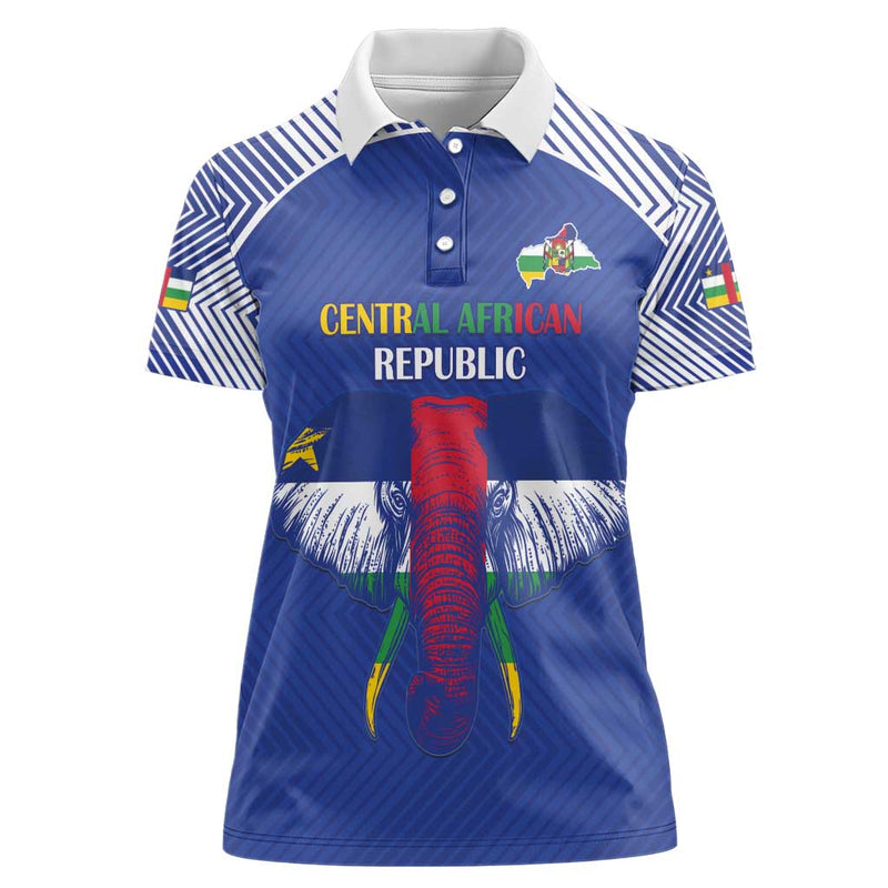 Custom Central African Republic Football Women Polo Shirt Go Champions
