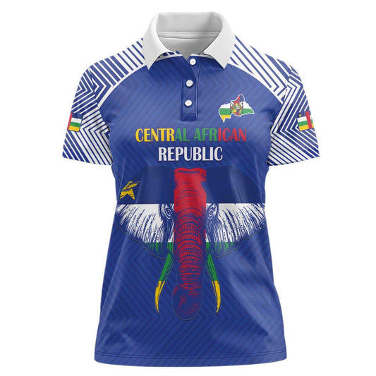 Custom Central African Republic Football Women Polo Shirt Go Champions