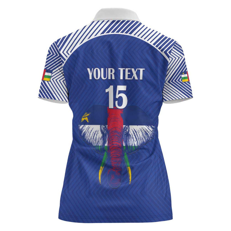 Custom Central African Republic Football Women Polo Shirt Go Champions