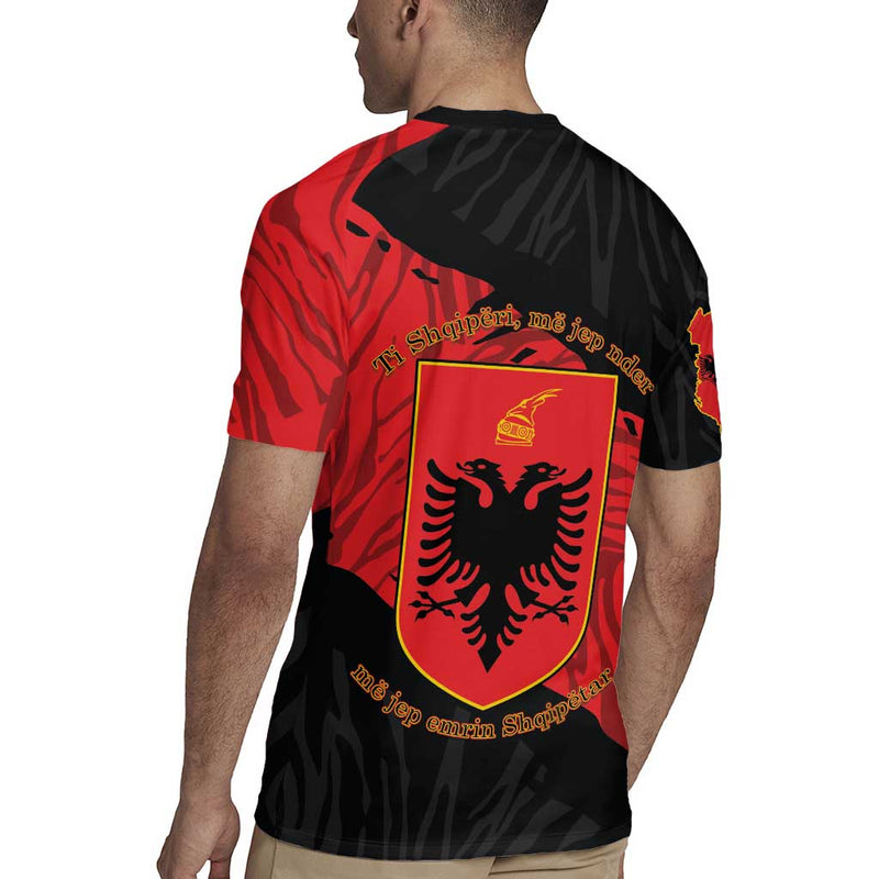Albania Independence Day Albanian Eagle - Grunge Style Rugby Jersey