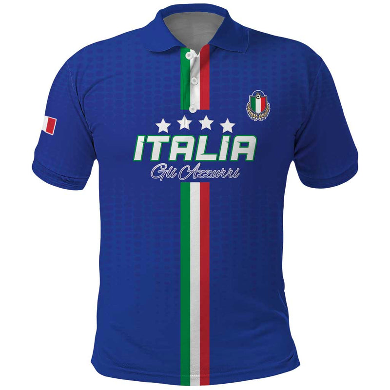 Custom Italy Football Come On Gli Azzurri Polo Shirt
