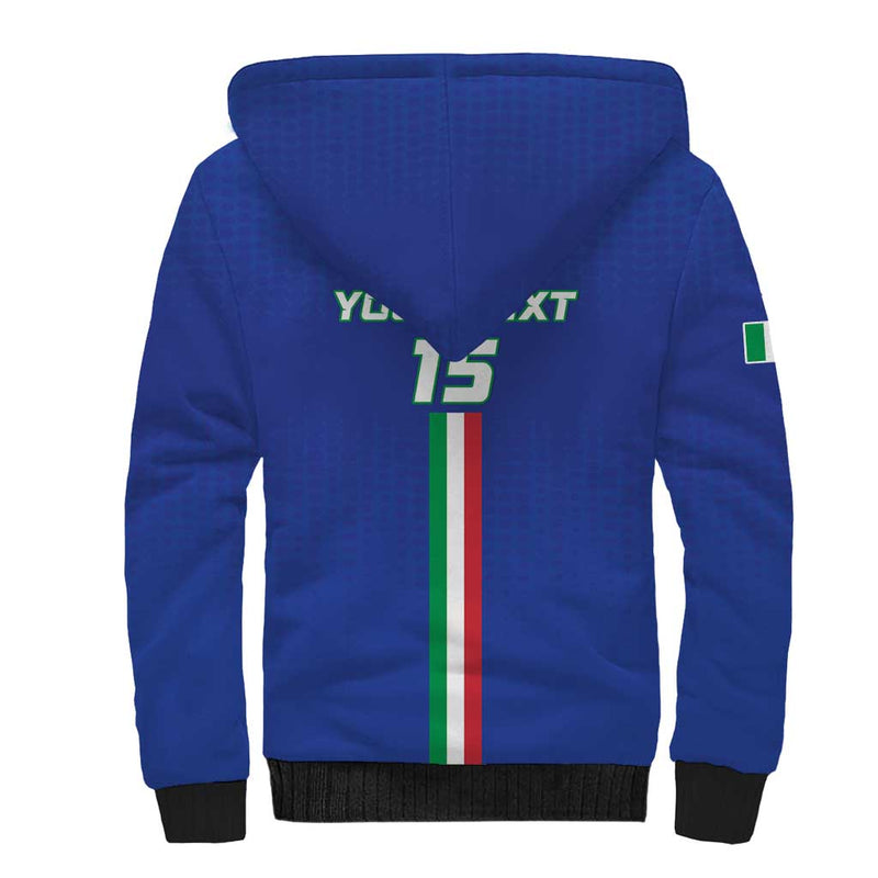 Custom Italy Football Come On Gli Azzurri Sherpa Hoodie