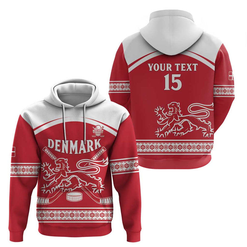 Custom Denmark Hockey Come On Danish Lions Hoodie