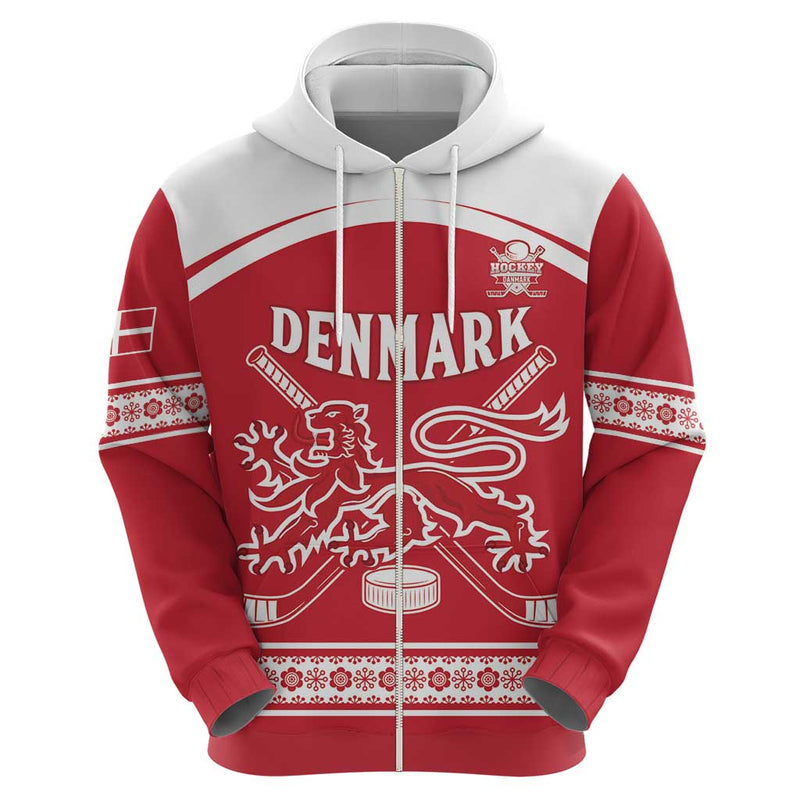 Custom Denmark Hockey Come On Danish Lions Hoodie