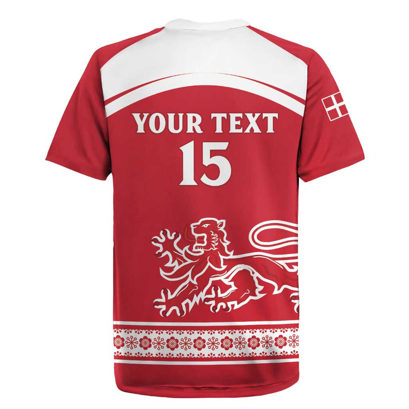 Custom Denmark Hockey Come On Danish Lions Rugby Jersey