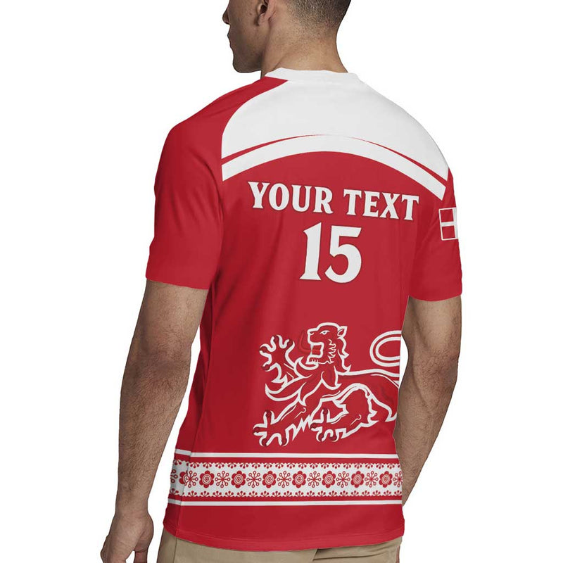 Custom Denmark Hockey Come On Danish Lions Rugby Jersey