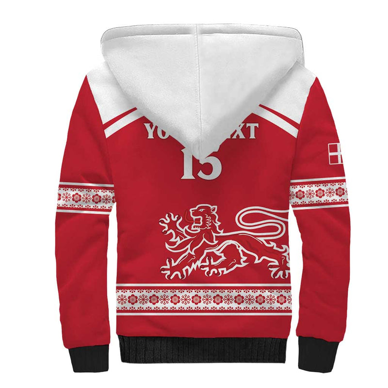 Custom Denmark Hockey Come On Danish Lions Sherpa Hoodie
