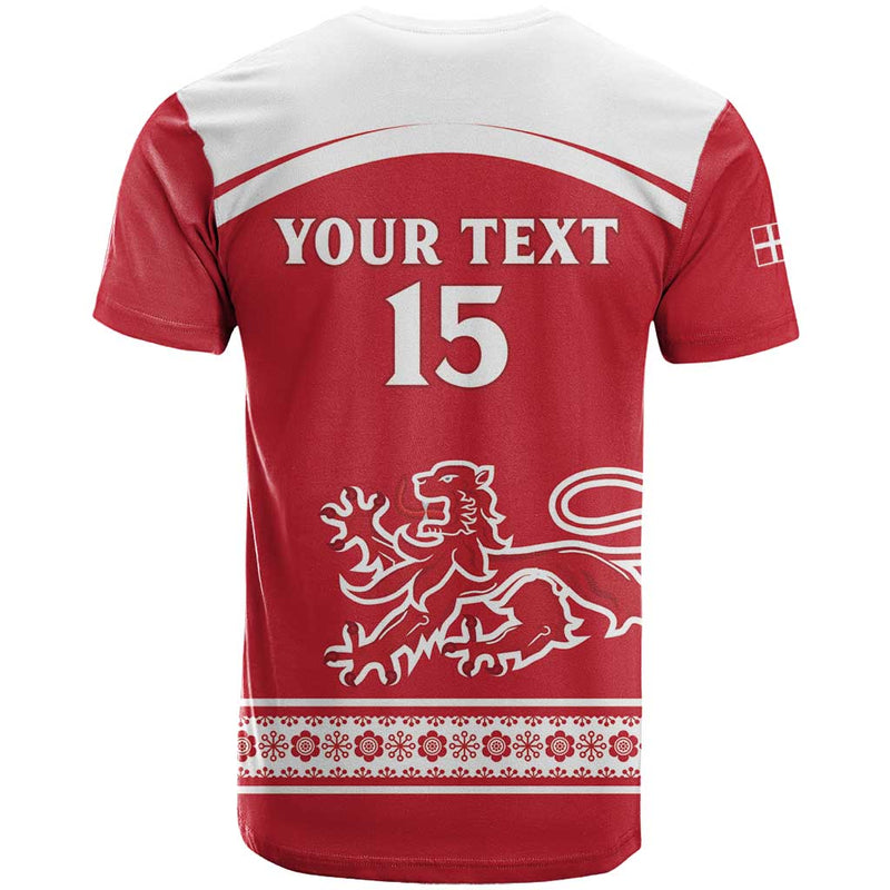 Custom Denmark Hockey Come On Danish Lions T Shirt