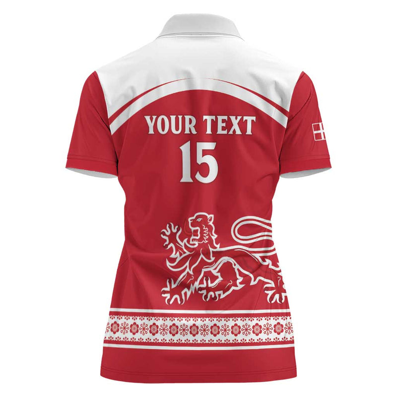 Custom Denmark Hockey Come On Danish Lions Women Polo Shirt