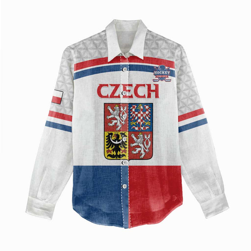 Custom Czech Hockey Go Cesko Women Casual Shirt