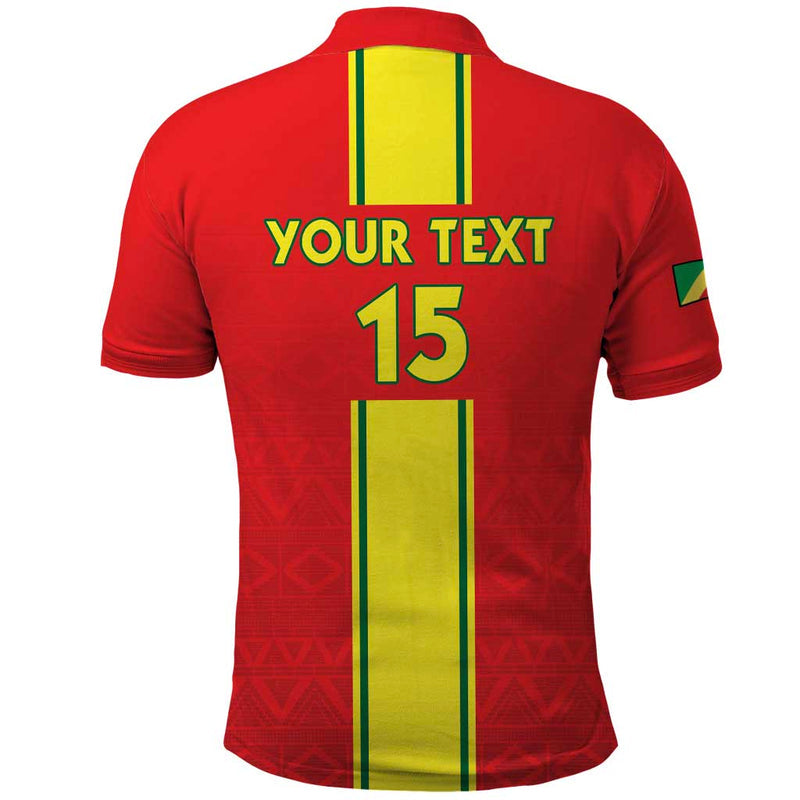 Custom Congo Brazzaville Football Go Ba Diabulu ya Mbwaki Red Color Polo Shirt