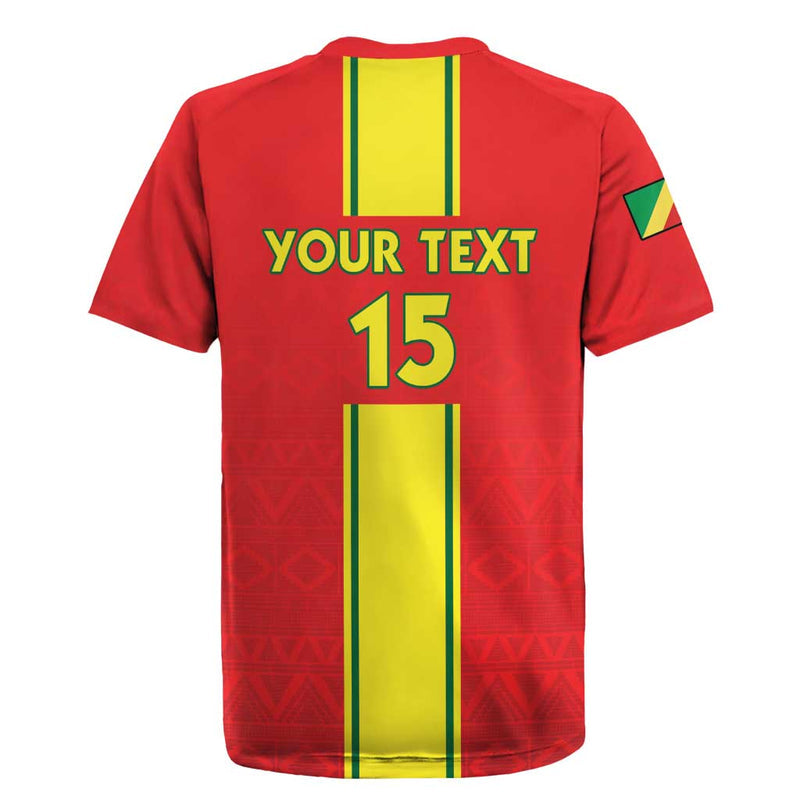 Custom Congo Brazzaville Football Go Ba Diabulu Ya Mbwaki Red Color Rugby Jersey
