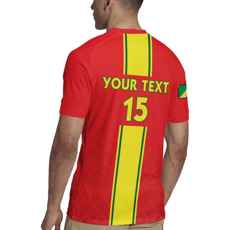 Custom Congo Brazzaville Football Go Ba Diabulu Ya Mbwaki Red Color Rugby Jersey