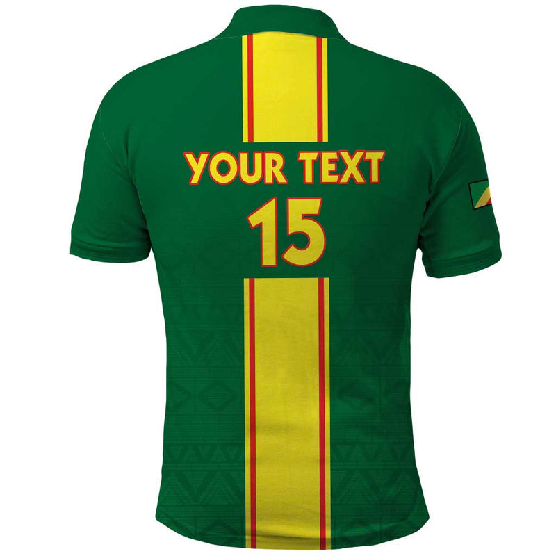 Custom Congo Brazzaville Football Go Ba Diabulu ya Mbwaki Green Color Polo Shirt