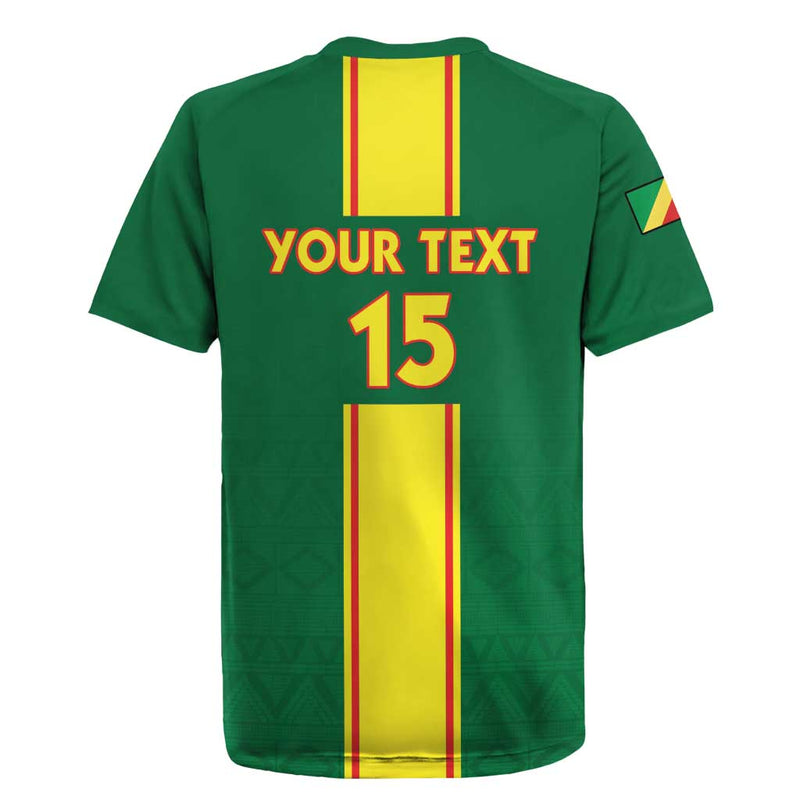 Custom Congo Brazzaville Football Go Ba Diabulu Ya Mbwaki Green Color Rugby Jersey