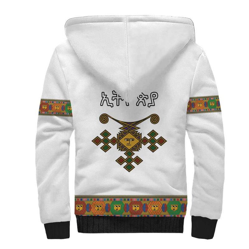 Ethiopia Saba Kemis Habesha Style Sherpa Hoodie