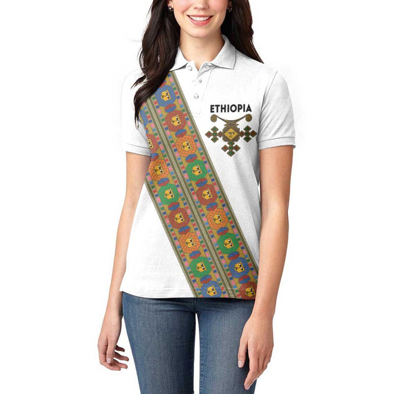 Ethiopia Saba Kemis Sash Style Women Polo Shirt