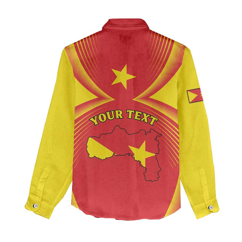 Ethiopia Tigray Region Coat Of Arms With Map Women Casual Shirt