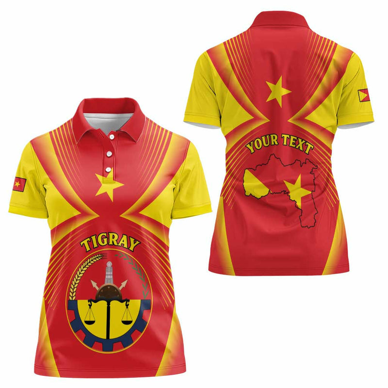 Ethiopia Tigray Region Coat Of Arms With Map Women Polo Shirt