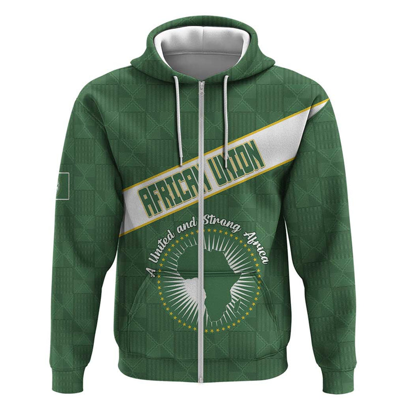 African Union Day Hoodie Emblem With Kente Pattern
