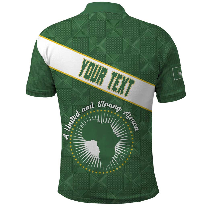 African Union Day Polo Shirt Emblem With Kente Pattern