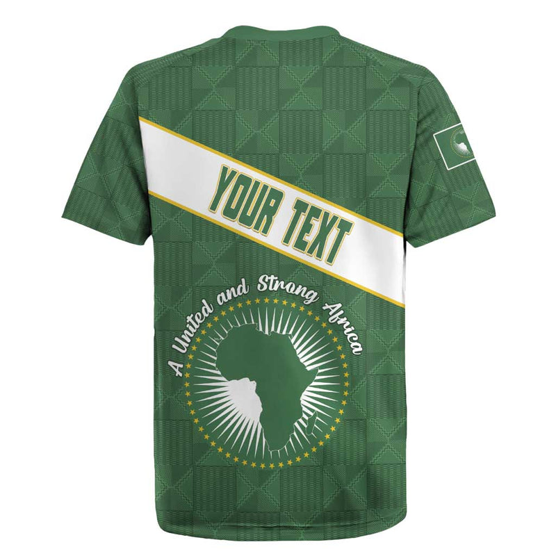 African Union Day Emblem With Kente Pattern Rugby Jersey