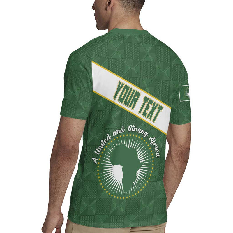 African Union Day Emblem With Kente Pattern Rugby Jersey