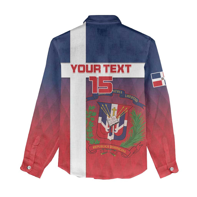 Custom Dominican Republic Football Come On Los Quisqueyanos Women Casual Shirt