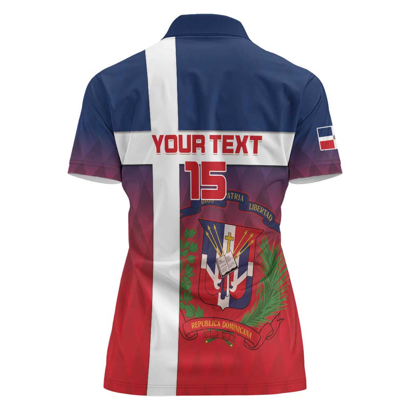 Custom Dominican Republic Football Come On Los Quisqueyanos Women Polo Shirt