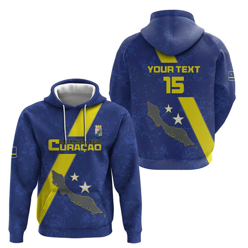 Custom Curacao Football Go La Familia Azul Hoodie